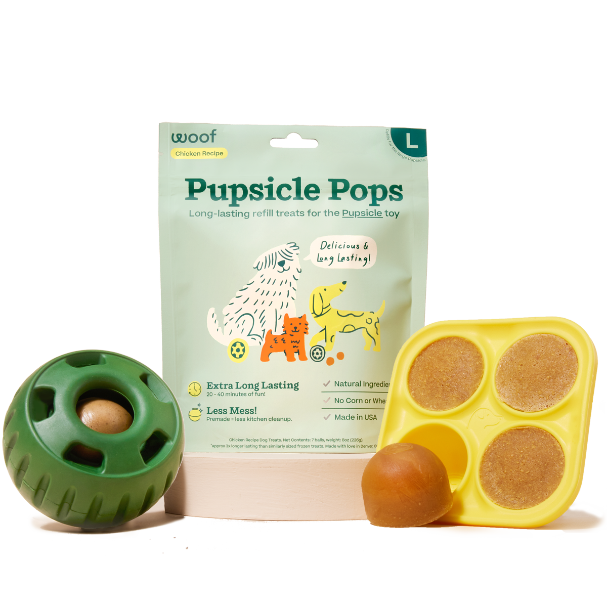 Woof Pupsicle Frozen Treat Dog Toy Starter Pack