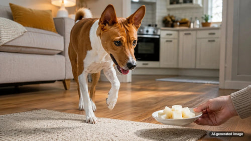 Cooked turnips prepared as a plain dog-friendly treat