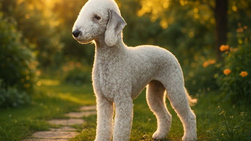 Bedlington Terrier with its distinctive lamb-like appearance