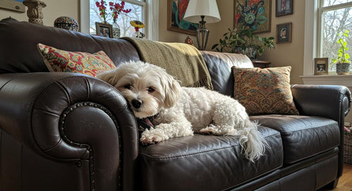 Dog showing kindness with gentle nuzzle