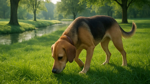 A dog looking curiously at its owner, symbolizing the question 'How Often Do Dogs Need to Pee?'