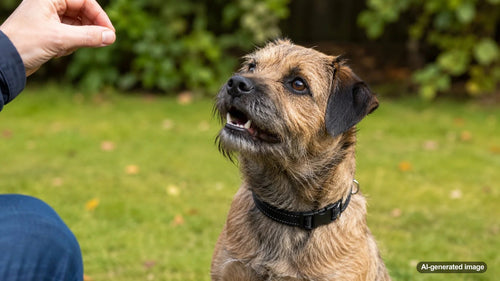 Happy terrier enjoying focused enrichment play without creating chaos at home