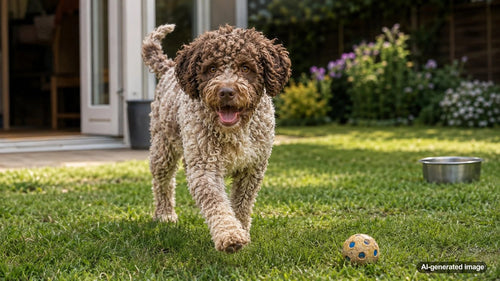 Dog enjoying a simple daily enrichment routine at home