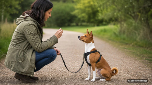Dog calmly relaxing at home while learning to ignore everyday household sounds