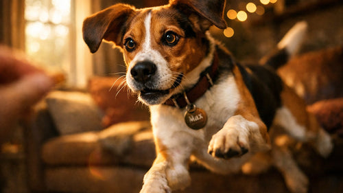 Dog ignoring owner's call but responding excitedly to the word treat during training