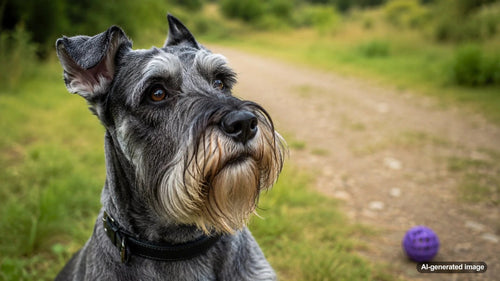 Watchful but affectionate dog resting attentively at home as a loyal family companion