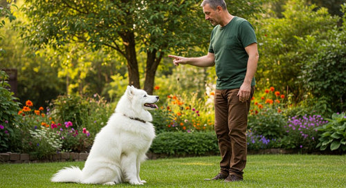 Dog receiving a treat as a reward for good behavior