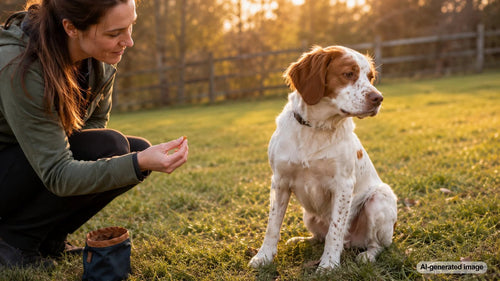 Dog taking a training break with treats nearby after losing focus halfway through a session