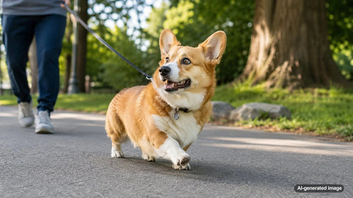 Alert Corgi watching and managing family activity inside the household