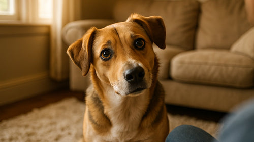 Dog barking at owner when called