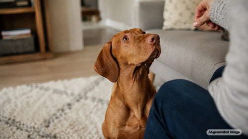 Dog spending time with different family members during everyday activities