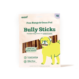 10 free range and grass fed bully sticks