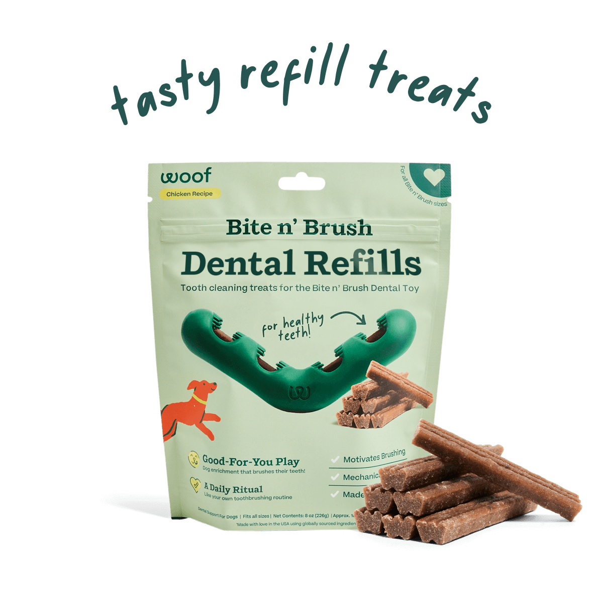 Woof Bite n' Brush Refills Dog Toy Woof Bite n' Brush Refills Dog Toy