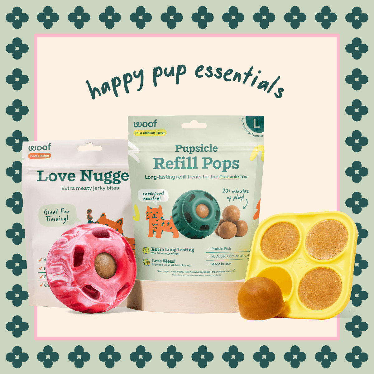 Woof Pupsicle Starter Pack Long Lasting Dog Treat Starter Pack