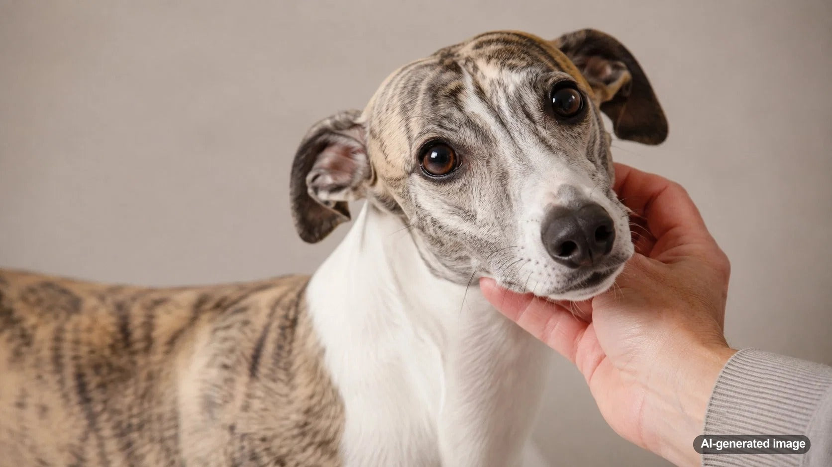 Dog enjoying calm one-on-one attention with their owner