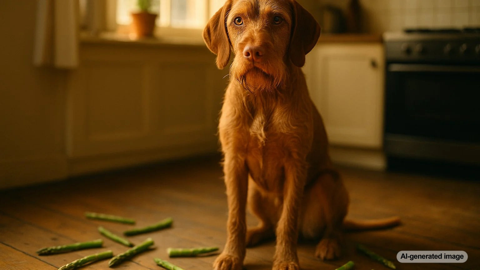 Healthy asparagus spears for dogs