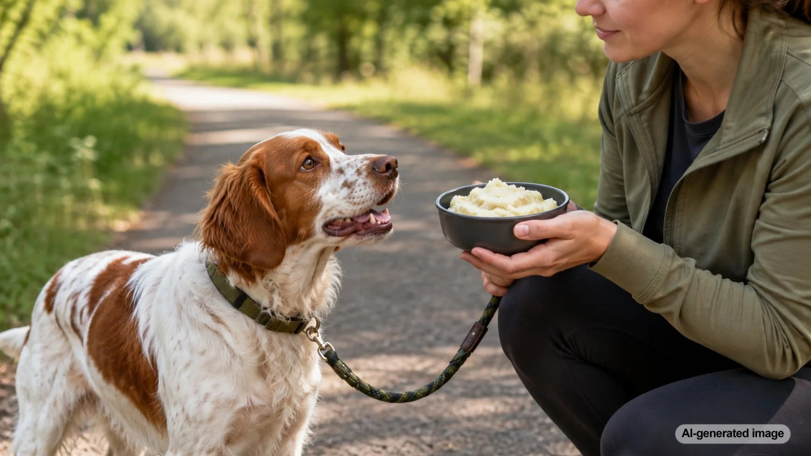 Plain mashed potatoes served as an occasional dog-friendly treat