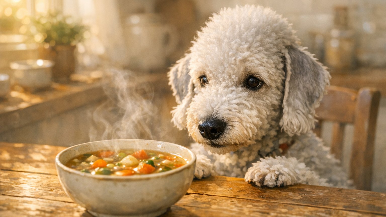 Can dogs eat soup safely with dog-friendly ingredients and enrichment treats