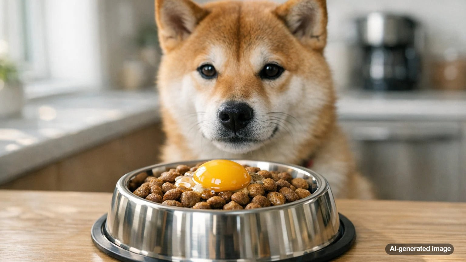 Can i put raw egg in my dogs food?
