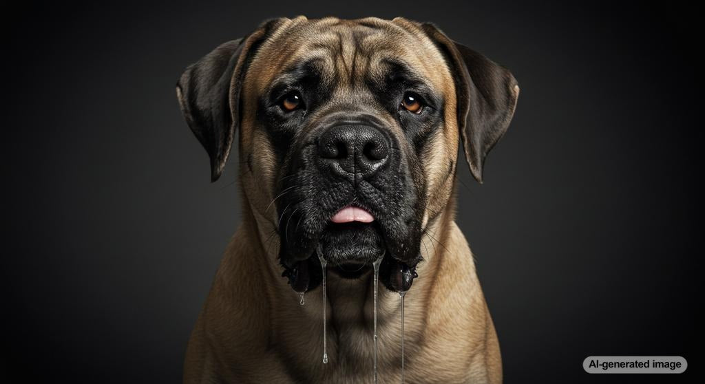 English Mastiff drooling