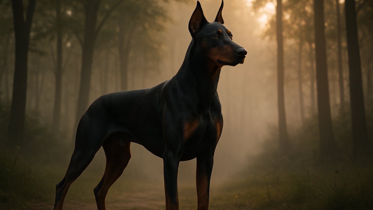 Doberman Pinscher Dog Breed Portrait