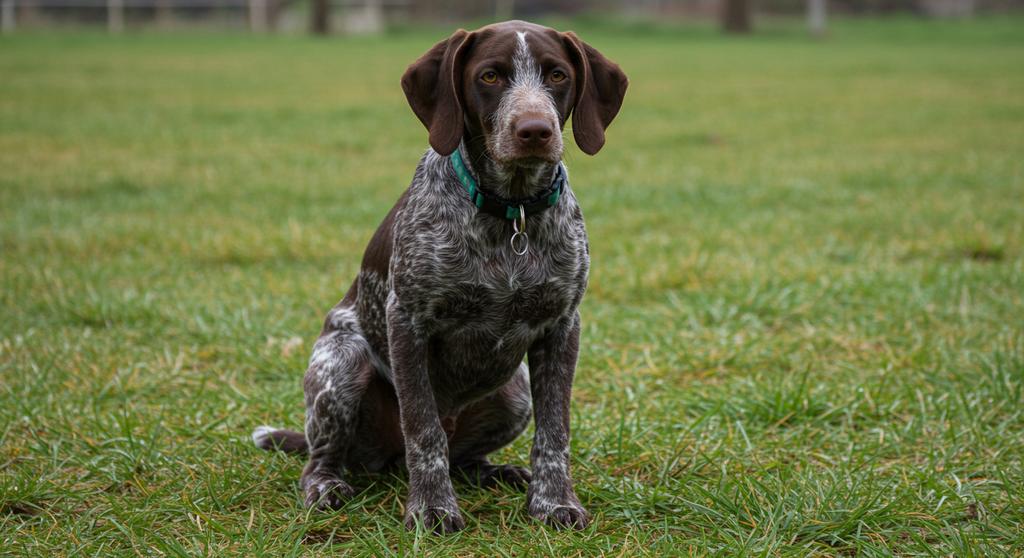 German Shorthaired Pointer standing in a field