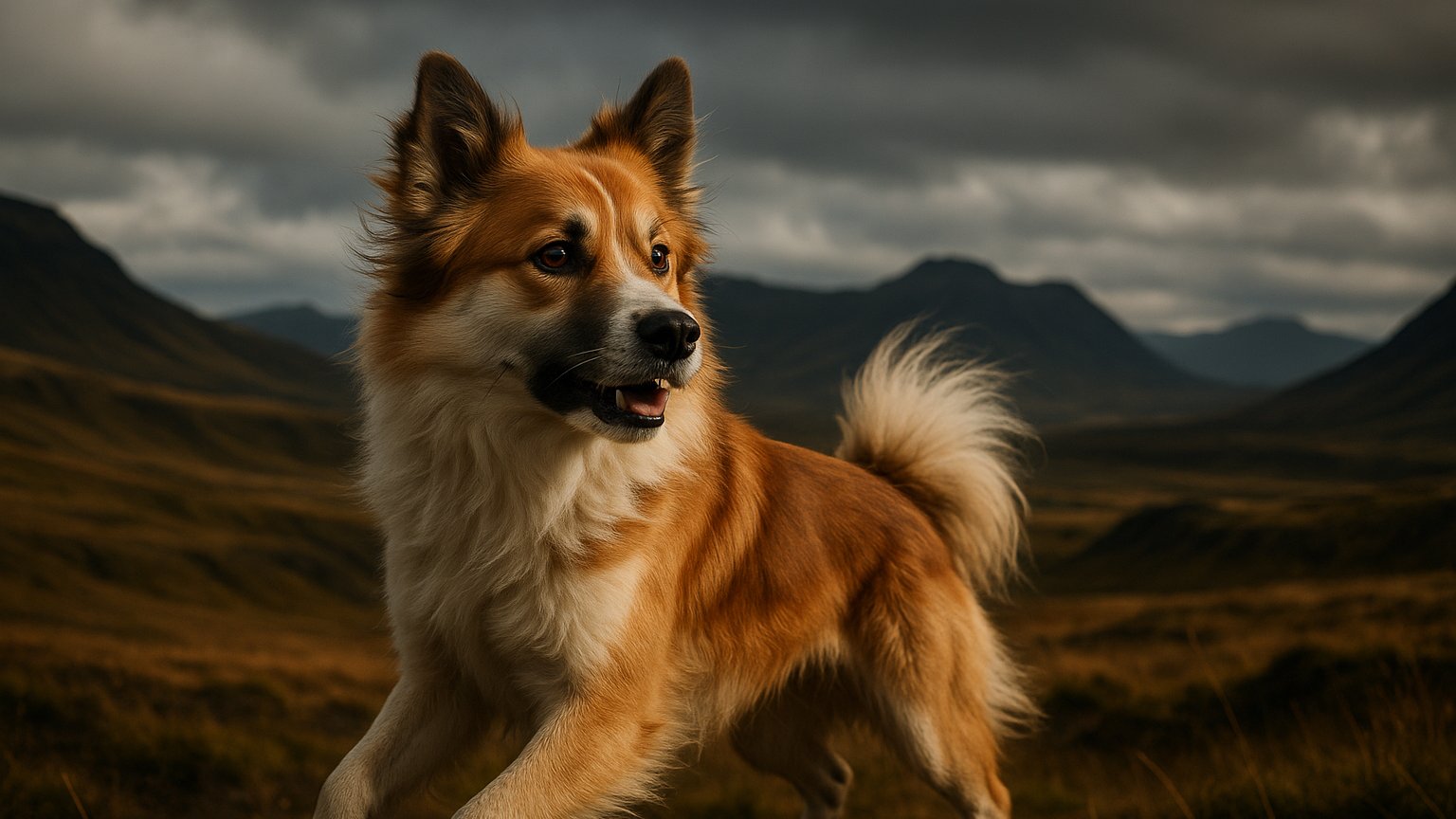 Icelandic Sheepdog showcasing its friendly and energetic nature