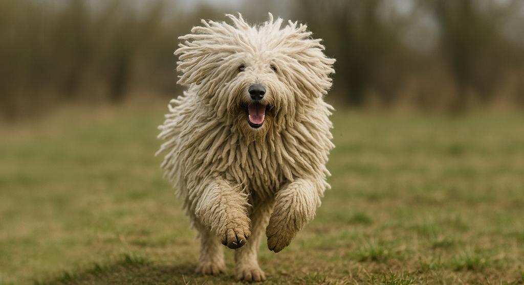 Komondor dog breed profile with mop-like corded coat