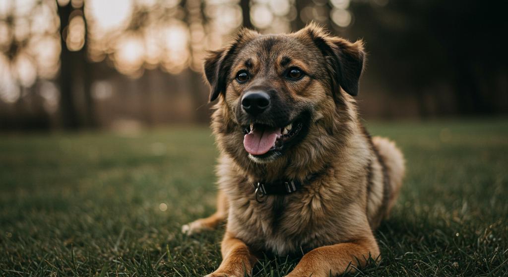 A happy, active dog enjoying outdoor play, symbolizing improved joint health.