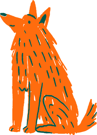 orange dog illustration