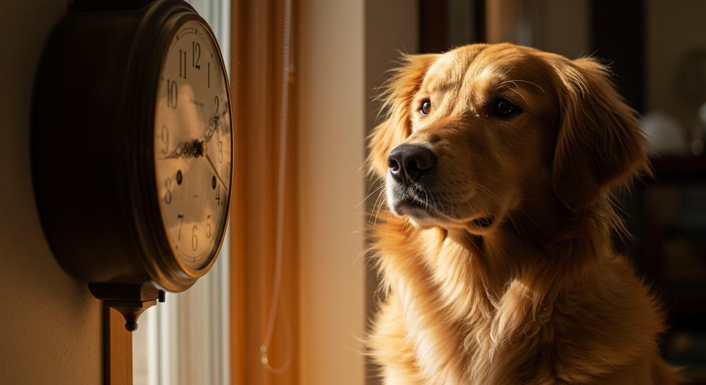 Dog adjusting to time change