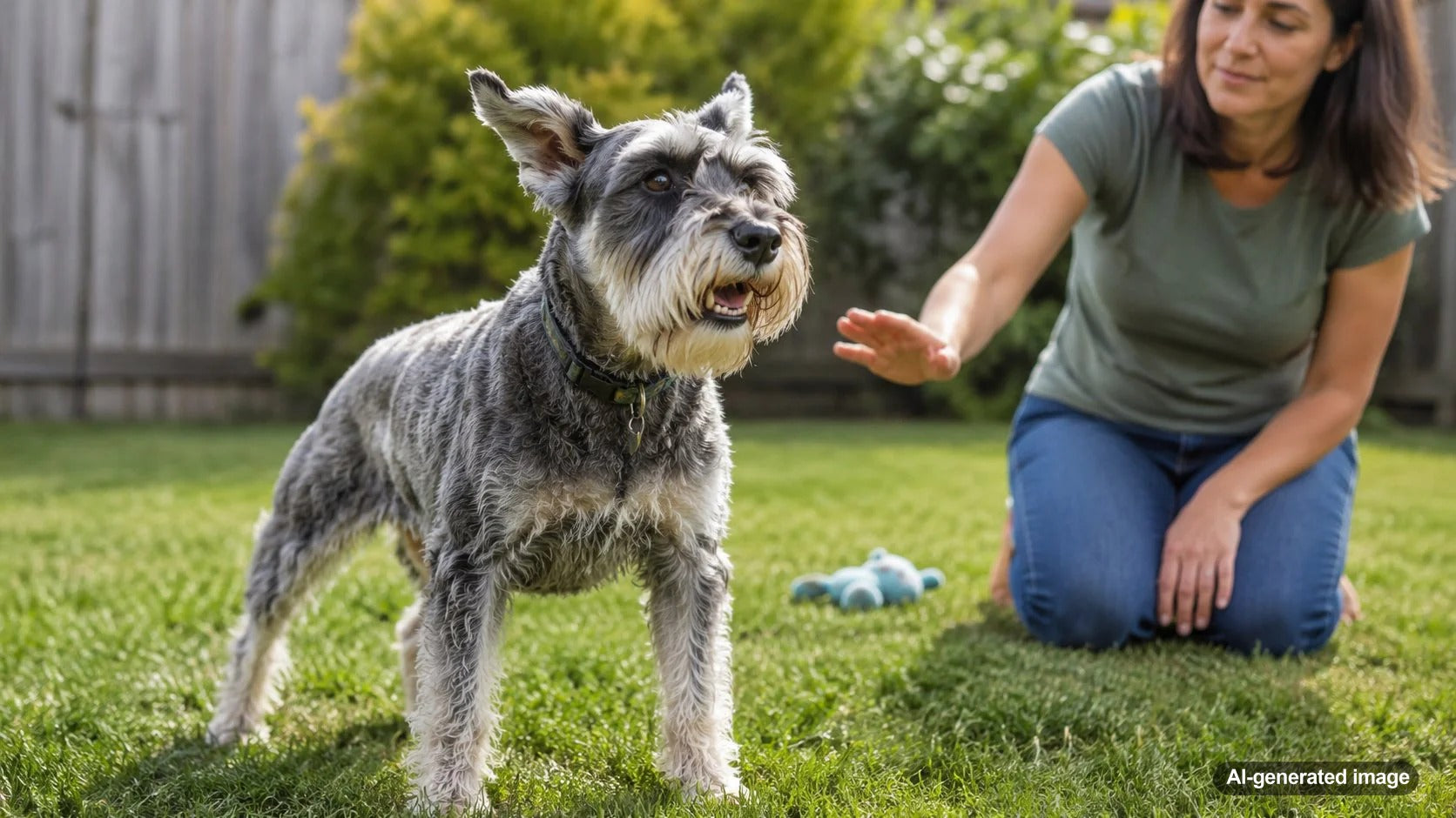 A calm dog relaxing after overstimulation with gentle enrichment support