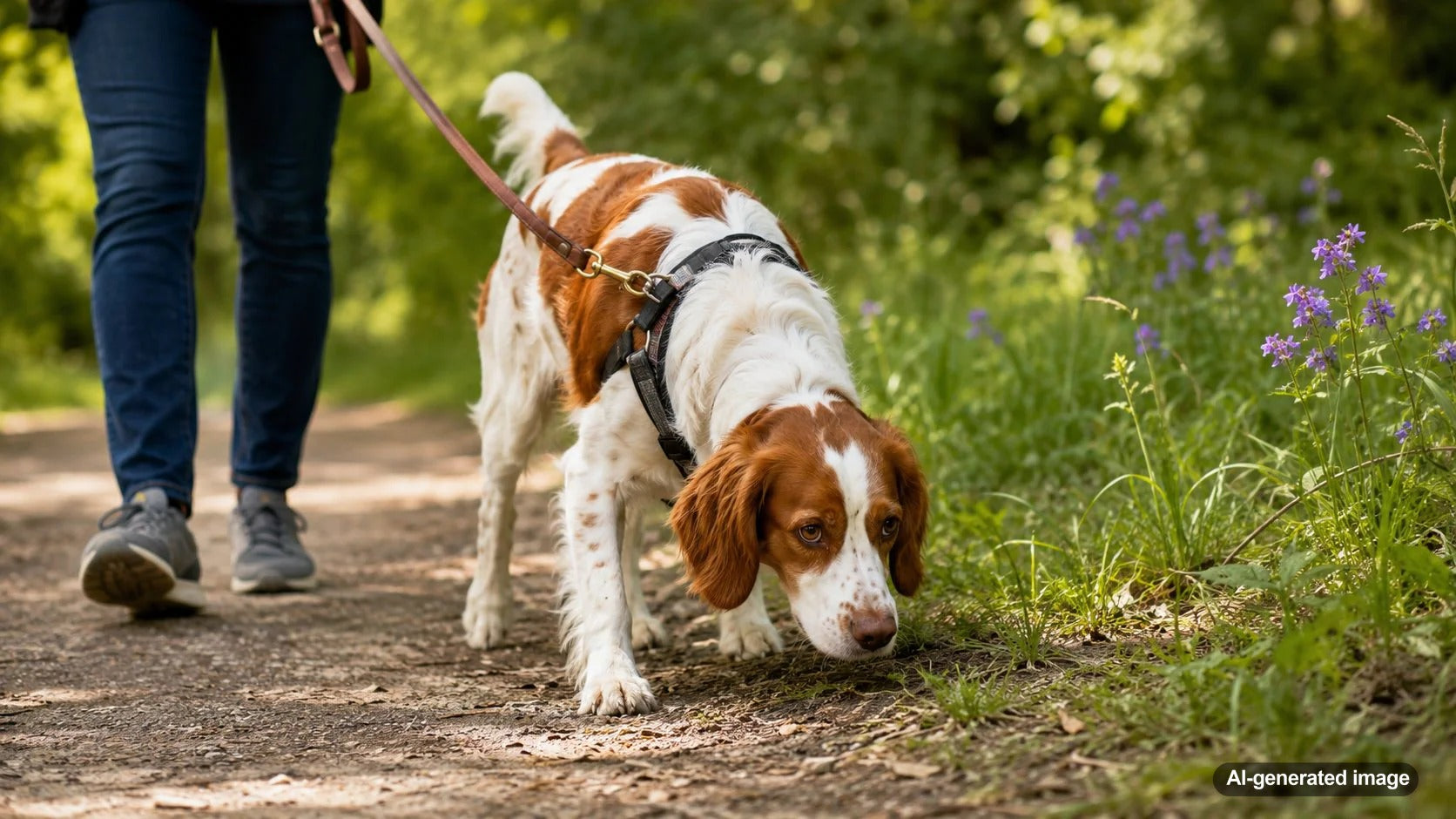 Dog enjoying a structured enrichment activity as part of a familiar daily routine