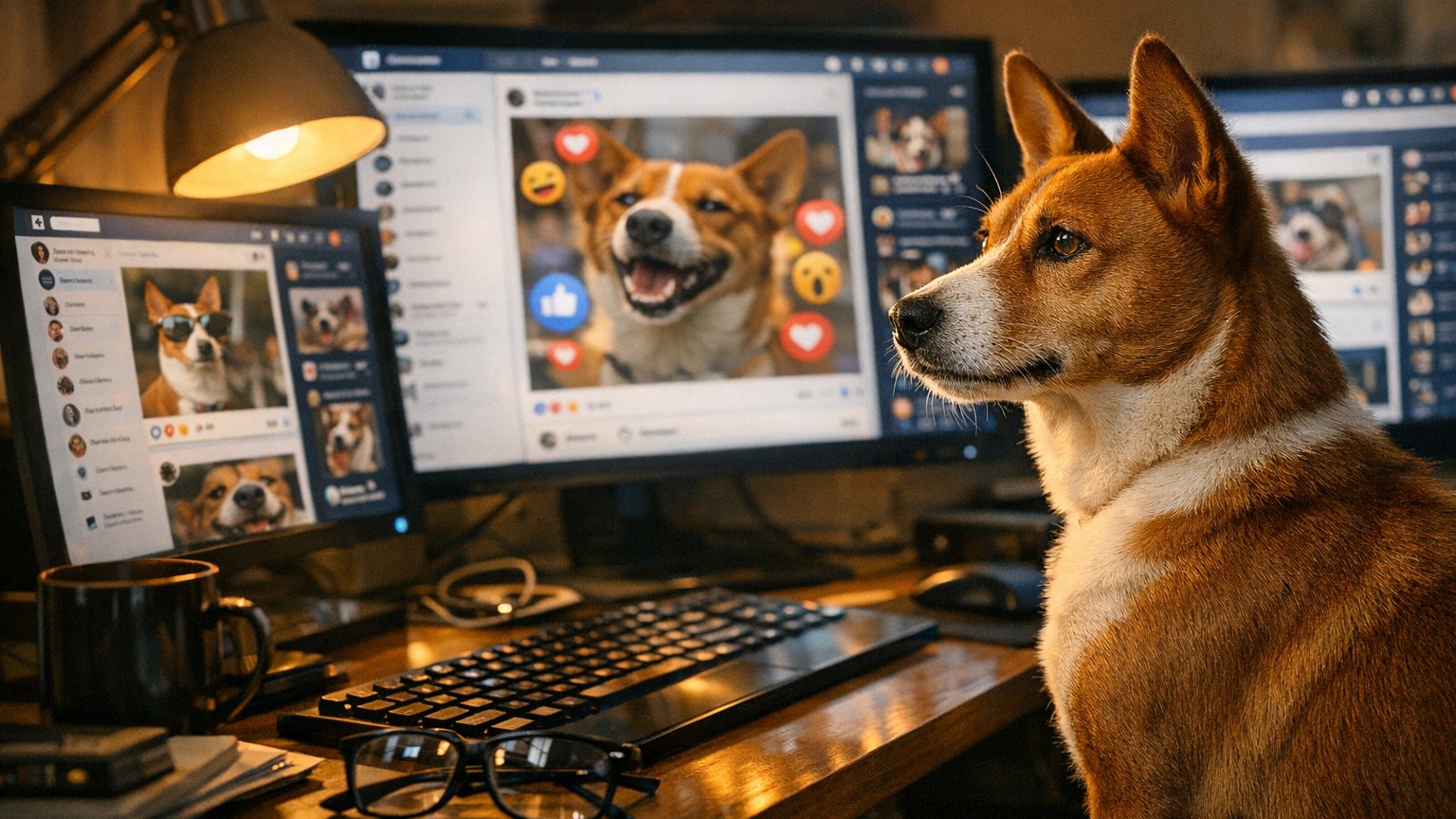 Funny dog meme inspired blog feature showing how dogs dominate internet culture