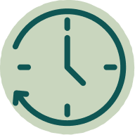 green clock illustration